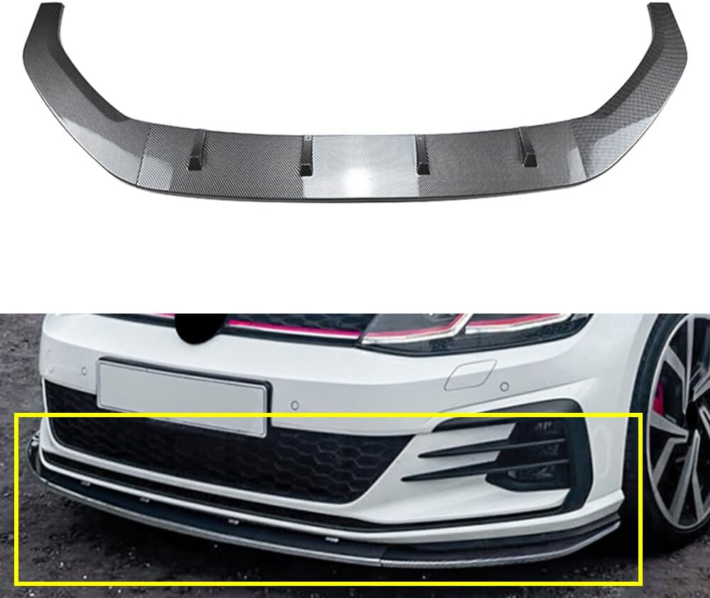 ya 2 8.24 baidi Front Bumper Spoiler Splitter Lip for VW for Golf MK7.5 GTI R Rline 2017-19 Carbon
