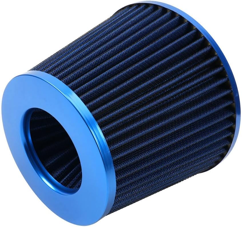 ya 13 9.15 baidi 3 76mm Blue Dry Air Filter Cold Air Intake Cone Replacement High Flow Inlet