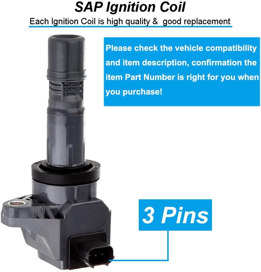 ya 4 8.24 baidi 4PCS Ignition Coils 30520-R1A-A01 for Honda for Civic HR-V 1.8L for Acura ILX 2.0 UF672