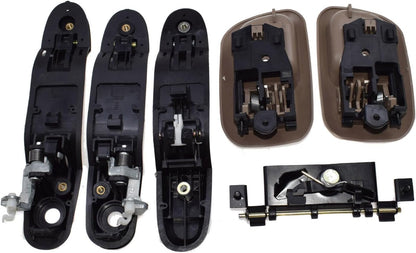 ya 2 8.15 Black Exterior and Beige Interior Door Handles + for Toyota for Sienna Tailgate Handle 