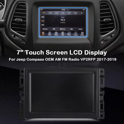 ya 6 8.24 baidi Display Touch Screen 7 Inch LCD Screen for 2017-2020 for Jeep Compass Radio Navigation Replacement 