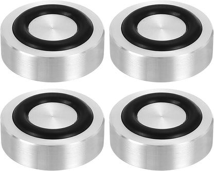ya 26 10.21 baidi M8 20mm / 0.8 Dia 10mm Aluminum Disc Glass Top Adapter with Rubber Ring 4pcs