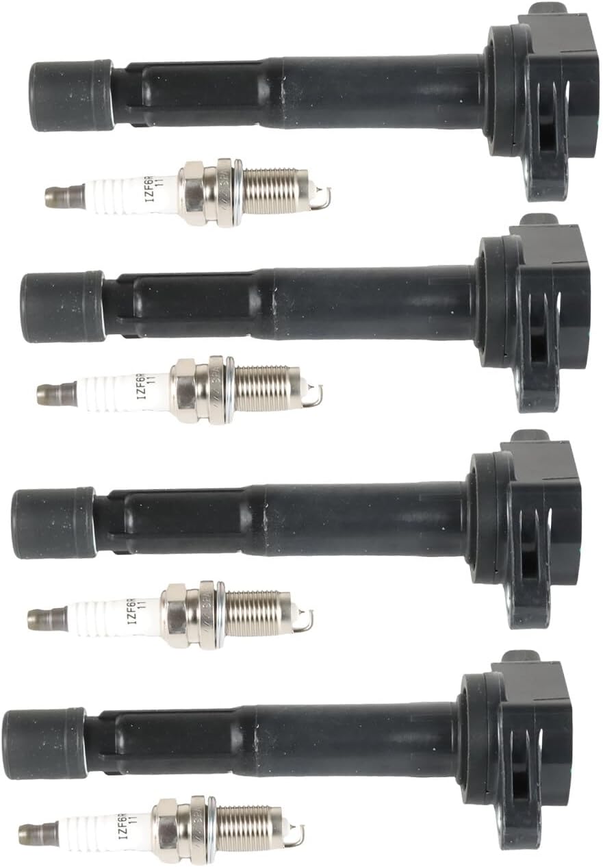 ya 9 10.24 UF417 4X Ignition Coils & Iridium Spark Plugs for Acura TSX L4 2.4L 2004-2008