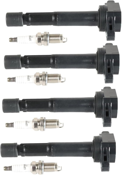 ya 9 10.24 UF417 4X Ignition Coils & Iridium Spark Plugs for Acura TSX L4 2.4L 2004-2008