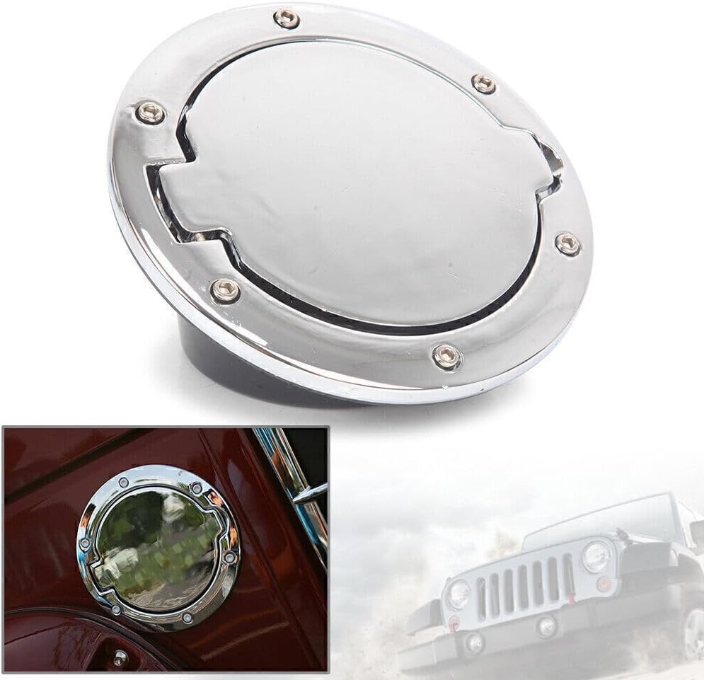 ya 4 8.8.2 for Jeep for Wrangler JK 2007-2017 1X Car Fuel Filler Door Cover Gas Tank Cap