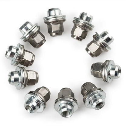 ya 5 8.10 20X Wheel Nuts for Jaguar S-Type X-Type XJ XJR XF Chrome Lug Bolt Stud 19-22 New