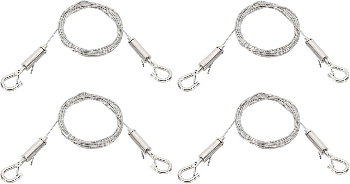 ya 26 10.21 baidi 4 Pcs 3 Meters x 1.5mm Heavy Duty Adjustable Picture Hanging Wire Kit
