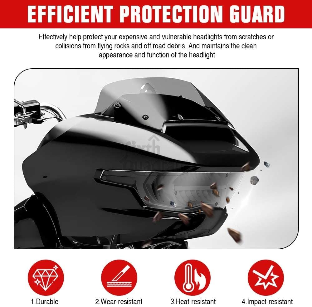 ya 23 10.7 baidi Front Headlight Screen Protective Cover for Harley Touring CVO ROAD GLIDE 23-up