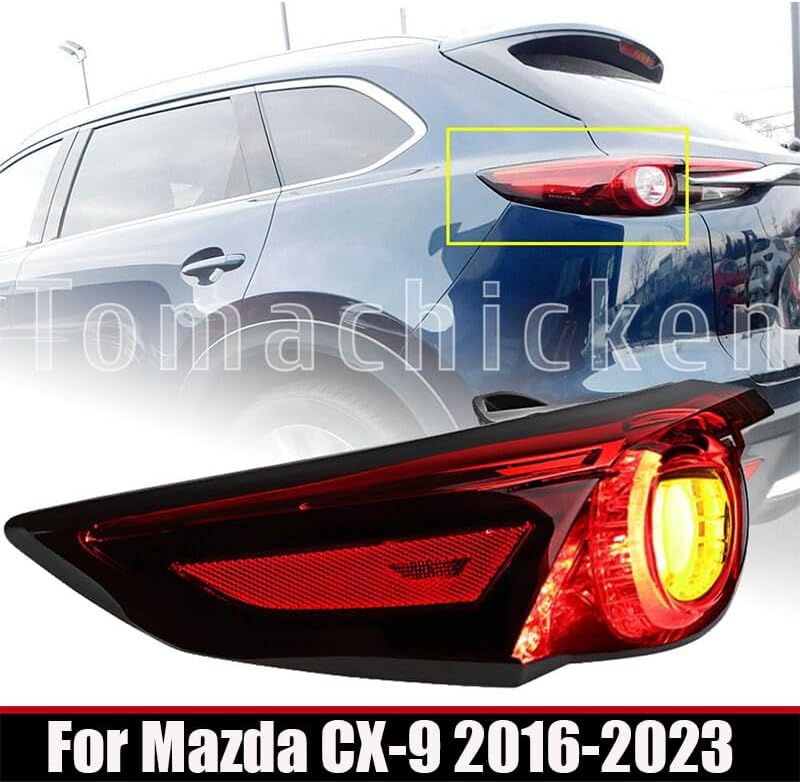 ya 4 8.14 Left rear exterior tail light for Mazda CX-9 2016 2017-2023 LED light assembly 