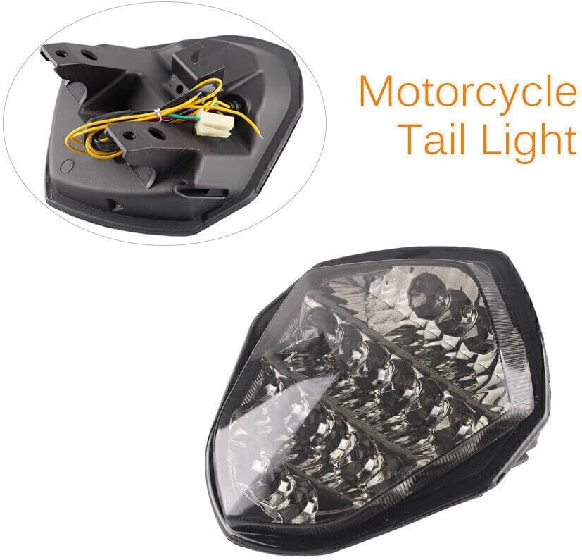 ya 4 8.8.2 for Suzuki GSXR1000 2003-2004 Smoke Motorcycle LED Brake Stop Rear Tail Light
