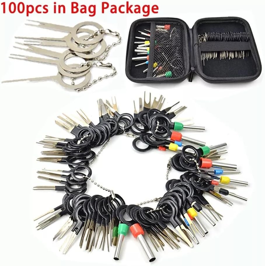 ya 11 9.14 zhengce 100*Pin Ejector Wire Kit Extractor Connector Puller AutoTerminal Removal To