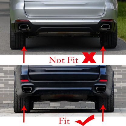 ya 6 8.24 baidi Smooth Black Steel Rear Tip Tailpipe for BMW X5 F15 X6 2014-18