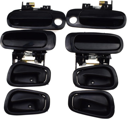 ya 2 8.15 8Pcs Front Rear Black Outside Inside Door Handles for Toyota for Corolla 1998-2003