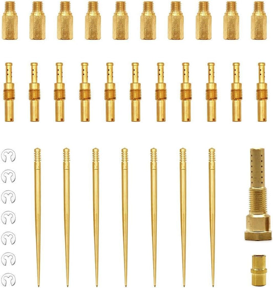 ya 2 8.15 PE 26-28 21-34 Carburetor 24 Holes Repair Kit Slow Jet Needle Holder Atomiser