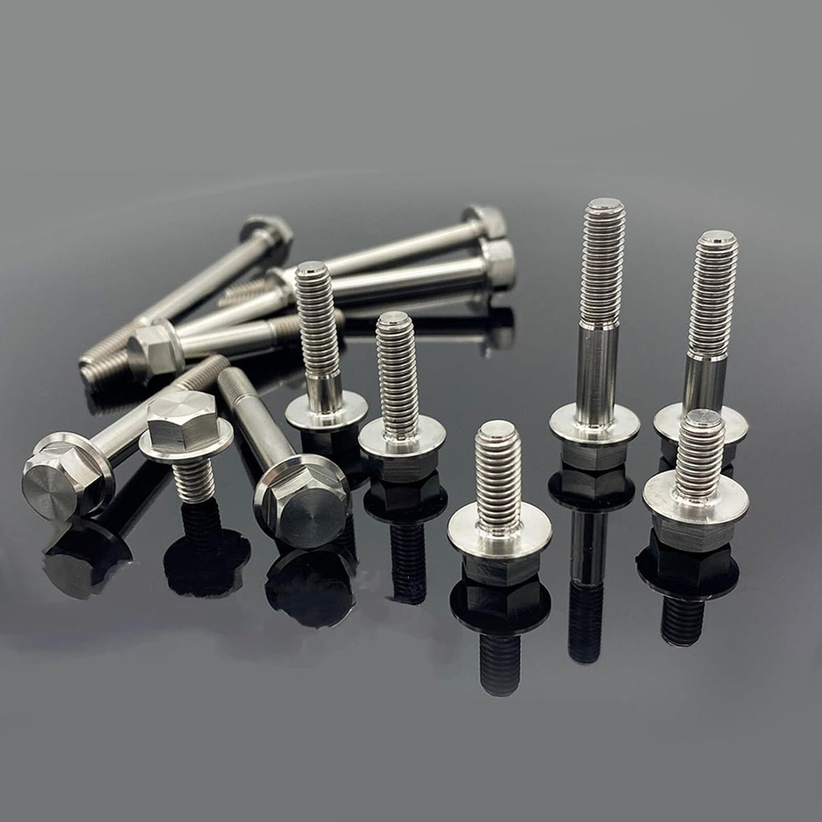 ya 16 10.20 baidi Titanium Hexagon Flange Bolts Hex Flange Head Screws M6*10 15 20 25 30 35-70mm-1
