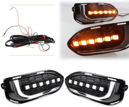 ya 4 8.8 2pcs LED Daytime Running Fog Light with Controller Cable for Honda Fit/Jazz 2018