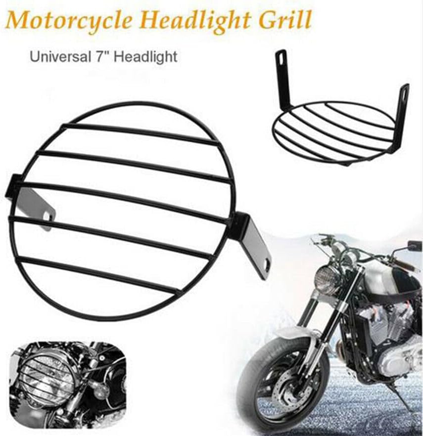 ya 6 8.14 7 Motorcycle Retro Vintage Headlight Metal Mesh Grill Protector Guard Cover
