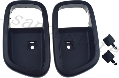 ya 9 10.24 Pair of Left + Right Inside Door Handle Cover Black F for Ram e for 2006-11