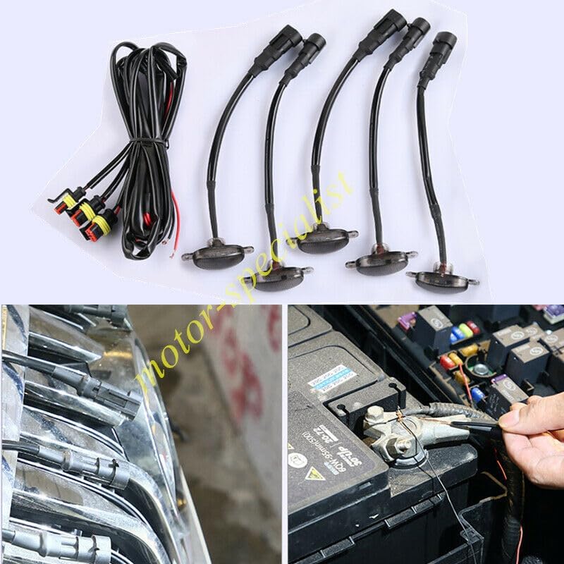 ya 4 8.8 5x Smoke Grille White LED Light Raptor Style DRL for Lexus GX460 2020-2021