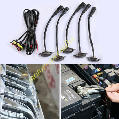 ya 4 8.8 5x Smoke Grille White LED Light Raptor Style DRL for Lexus GX460 2020-2021