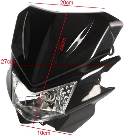 ya 4 8.14 Motorcycle headlight rectifier headlight high/low dual lights universal off-road bicycle 