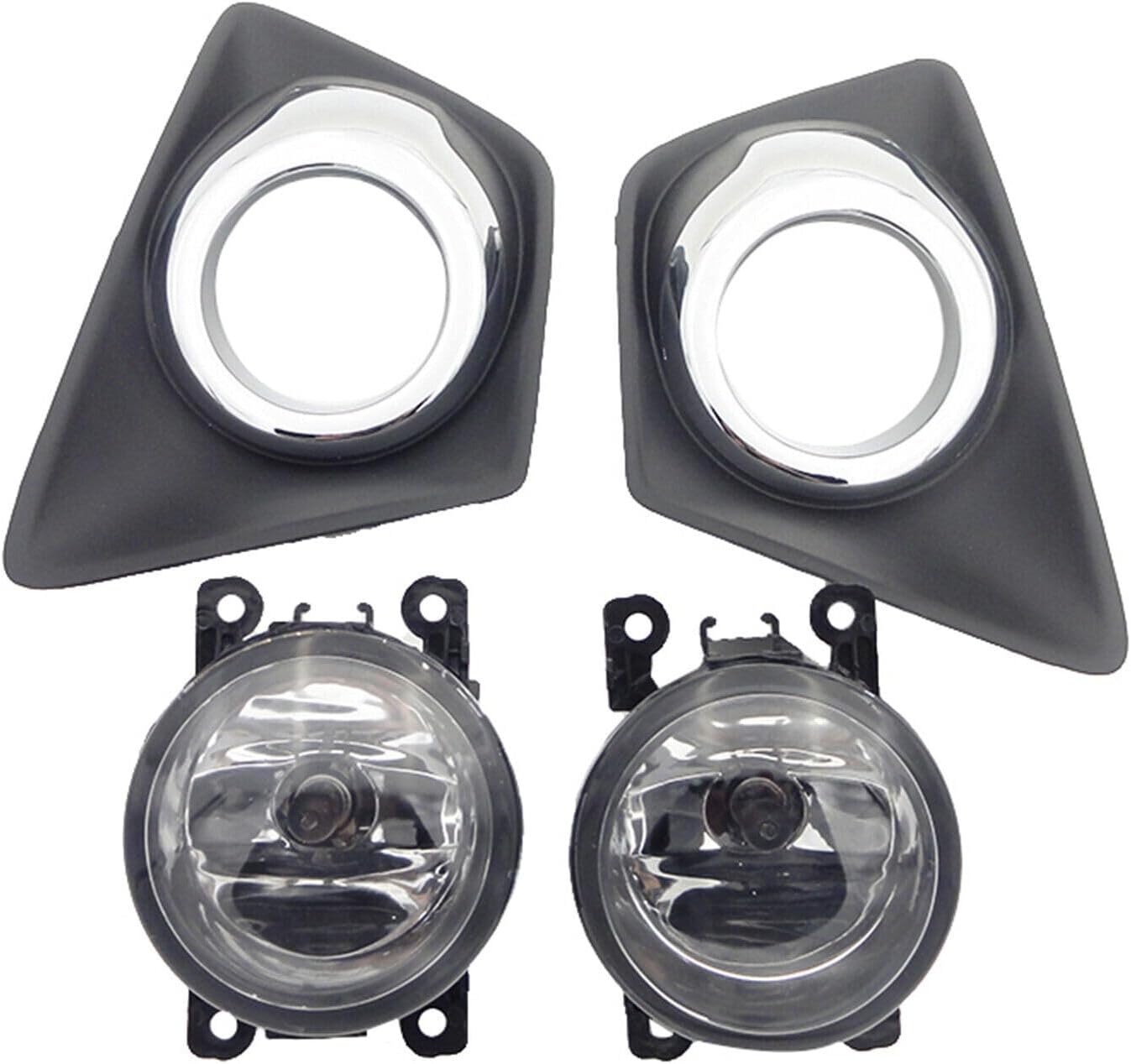 ya 7 8.24 baidi 1Set Front Bumper Fog Lights Lamps W/Cover+Bulbs Fit for Ford Ecosport 2013-2014