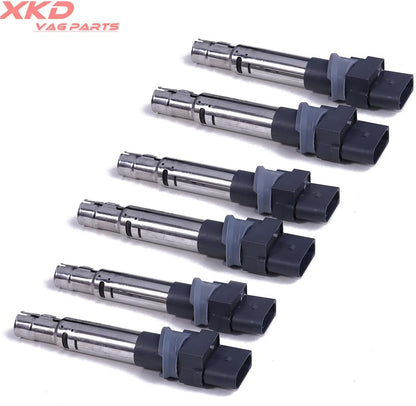 ya 9 10.24 6Pcs Ignition Coils Set for Audi A3 TT for VW for Golf R32 Touareg Eos T5 3.2L