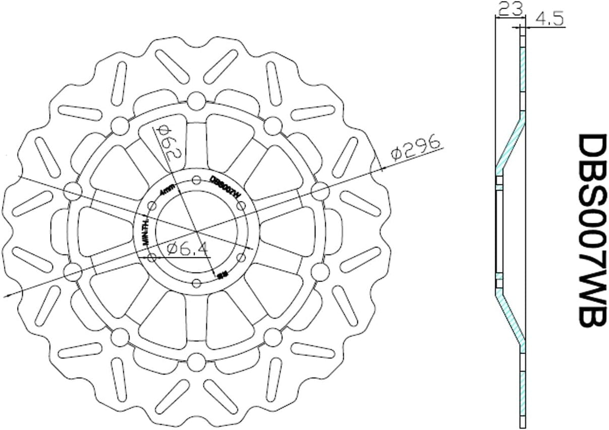 ya 13 9.15 baidi New Front Brake Disc Rotor for Honda CB-1 CB400F CB400 FOUR CB600 HORNET