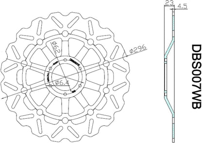 ya 13 9.15 baidi New Front Brake Disc Rotor for Honda CB-1 CB400F CB400 FOUR CB600 HORNET