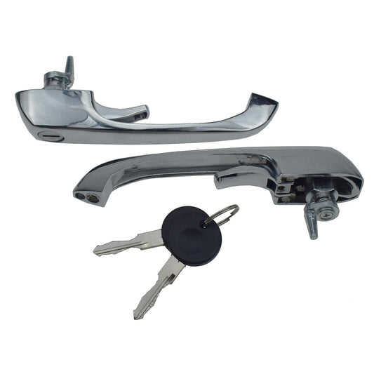 ya 6 8.14 A Pair of Door Handles with Keys Suitable for Public Transport Vehicles 1969-1979