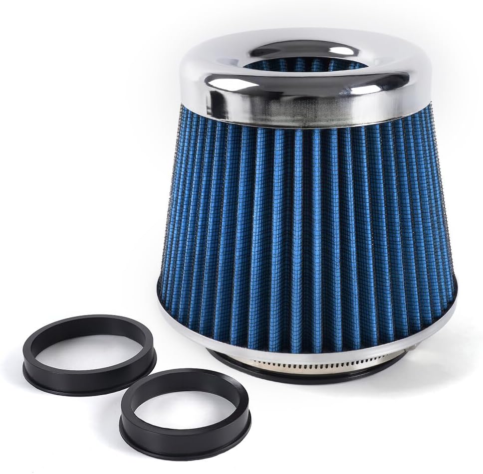 ya 13 9.15 baidi 3/3.5/4 High Flow Inlet Dry Air Filter Cold Air Intake Cone Replacement BLUE
