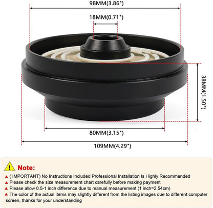 ya 5 8.24 baidi Steering Wheel Short Hub Adaptor Kit 6-Hole for 79-04 for Ford for Mustang 174H