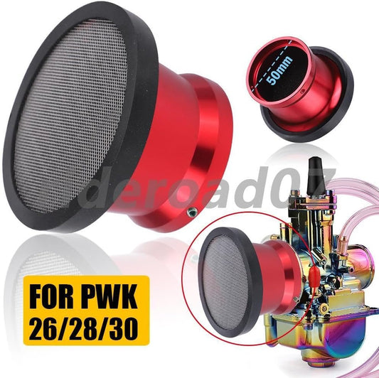 ya 5 8.10 Motorcycle 50mm Air Filter Cup Velocity Stack For PWK Carburetor 24/26/28/30mm