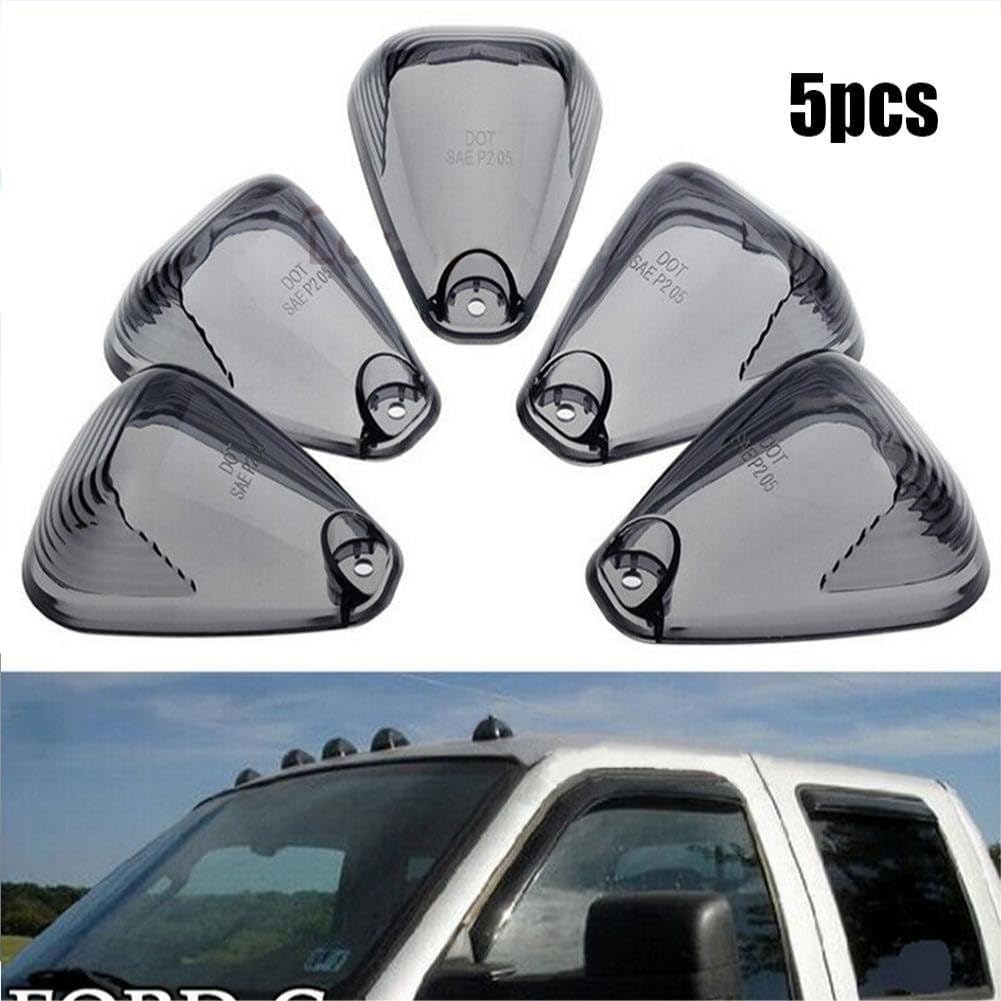 ya 13 9.15 baidi Roof Running Lens Marker Light Cover Smoke Cab Useful 5pcs ABS Plastic