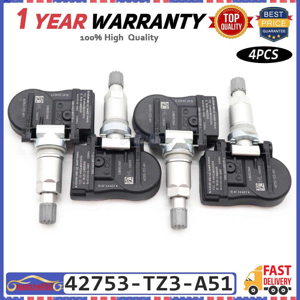 ya 4 8.8 4pcs TPMS tire Pressure Sensor for Honda for Acura ILX MDX 315MHz 42753-TZ3-A51