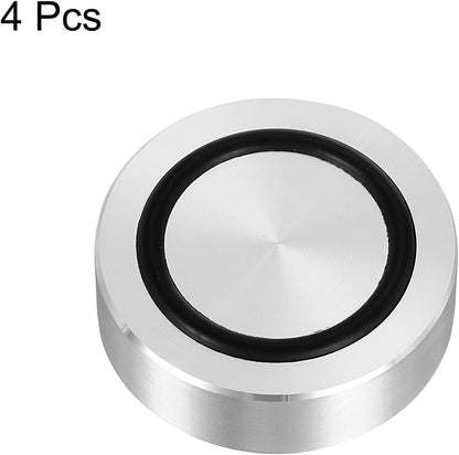 ya 26 10.21 baidi M8 40mm / 1.6 Dia 12mm Aluminum Disc Glass Top Adapter with Rubber Ring 4pcs