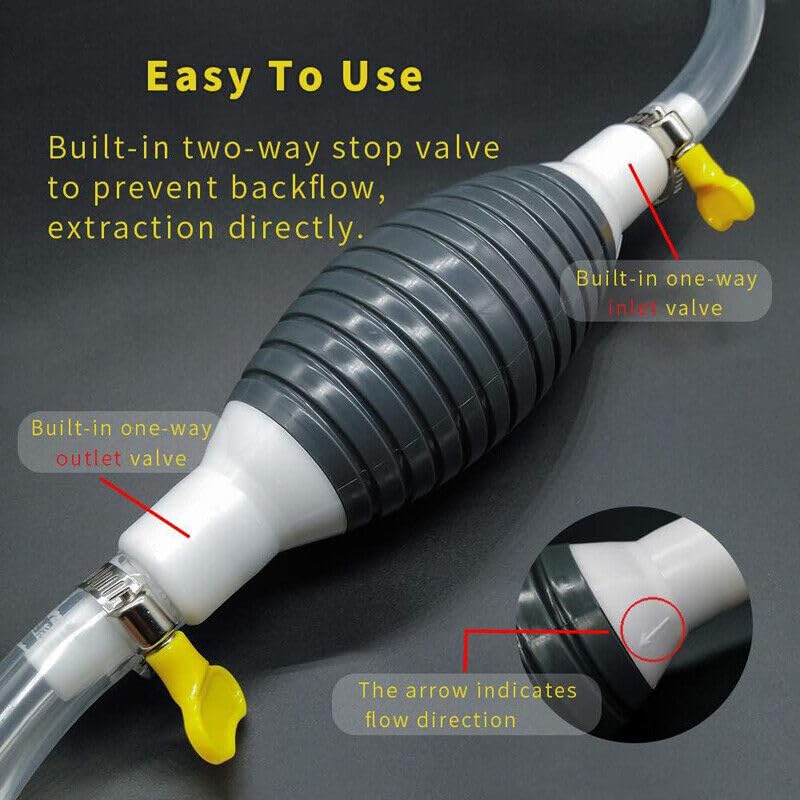 ya 4 8.8 High Flow Siphon for Man ual Pump Automotive Fuel Transfer Pump Suitable for Gasoline and Diesel