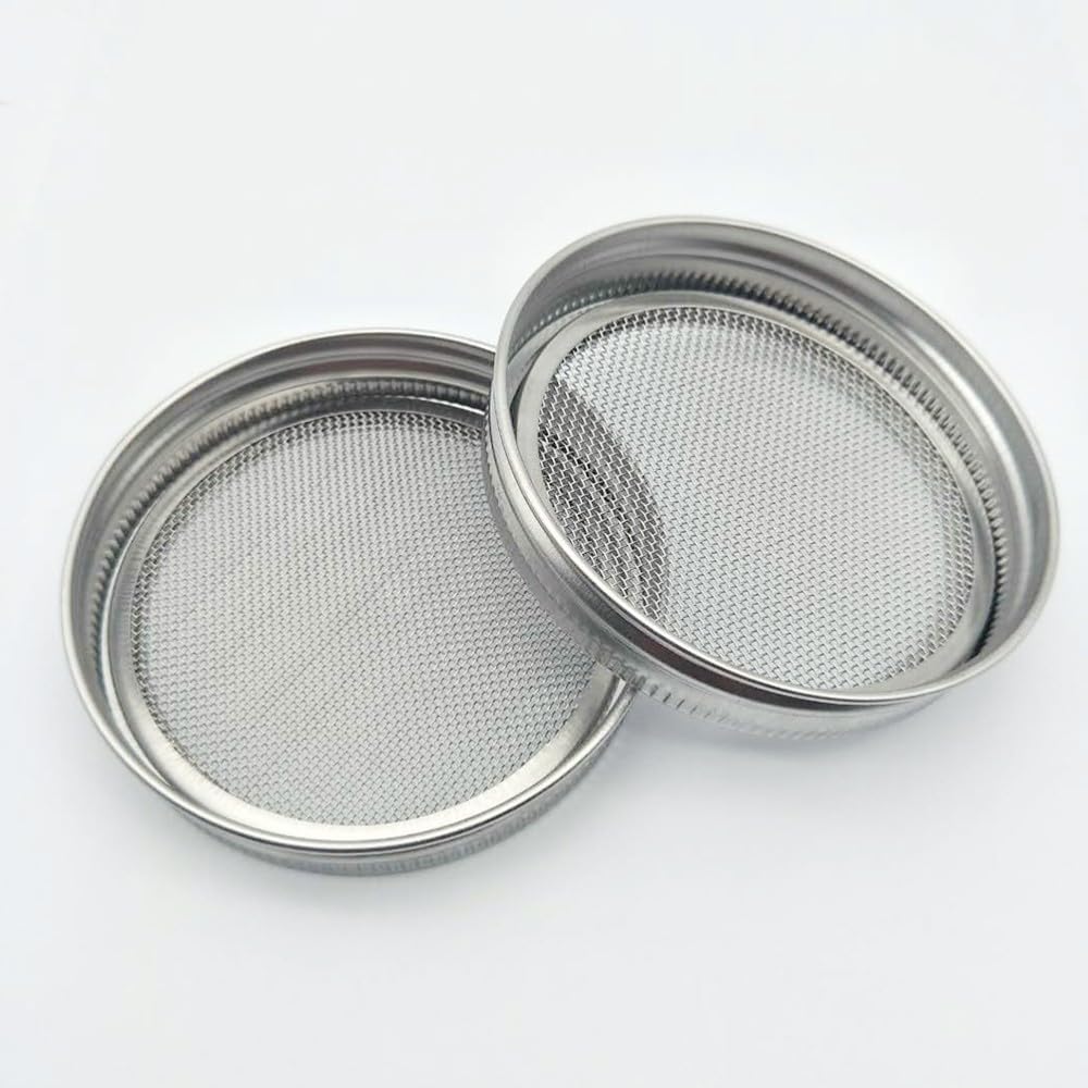 ya 14 9.20 baidi 2 Pcs Sprouting Lids Stainless Steel Food Grade Jar Kit Fermenting-1