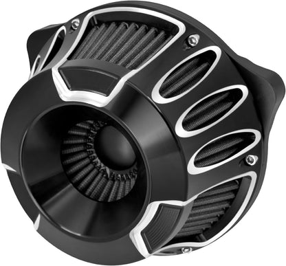 ya 5 8.10 Hollow Cut Air Cleaner Filter Gray Intake for Harley Road Electra Glide 17-2023
