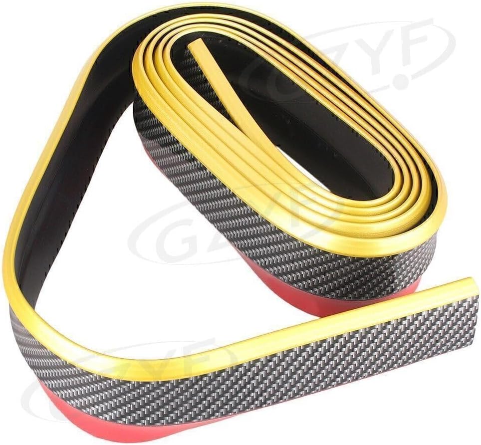 ya 4 8.14 Lip Carbon Fiber Splitter Body Spoiler Rubber w/Adhesive Yellow Front Rear po
