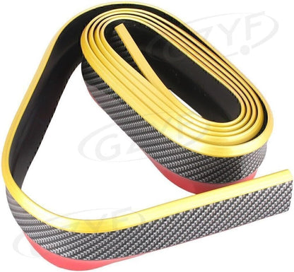ya 4 8.14 Lip Carbon Fiber Splitter Body Spoiler Rubber w/Adhesive Yellow Front Rear po