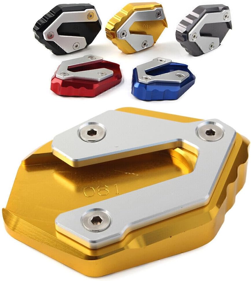ya 2 8.15 Kickstand Side Stand Extension Pad Fit for Yamaha MT-07 14-18 XSR700 2016-2017 Gold
