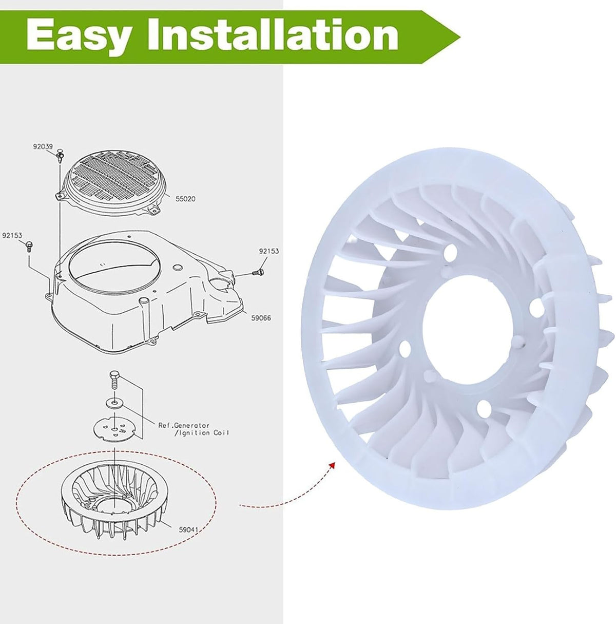 ya 26 10.21 baidi Grade Cooling Fan Enhances Engine Performance for FH430V FH541V
