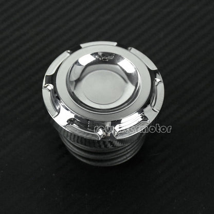 ya 9 10.24 Chrome Gas Cap Fuel Tank Cover Right-hand Thread Fit for Harley Heritage Softail