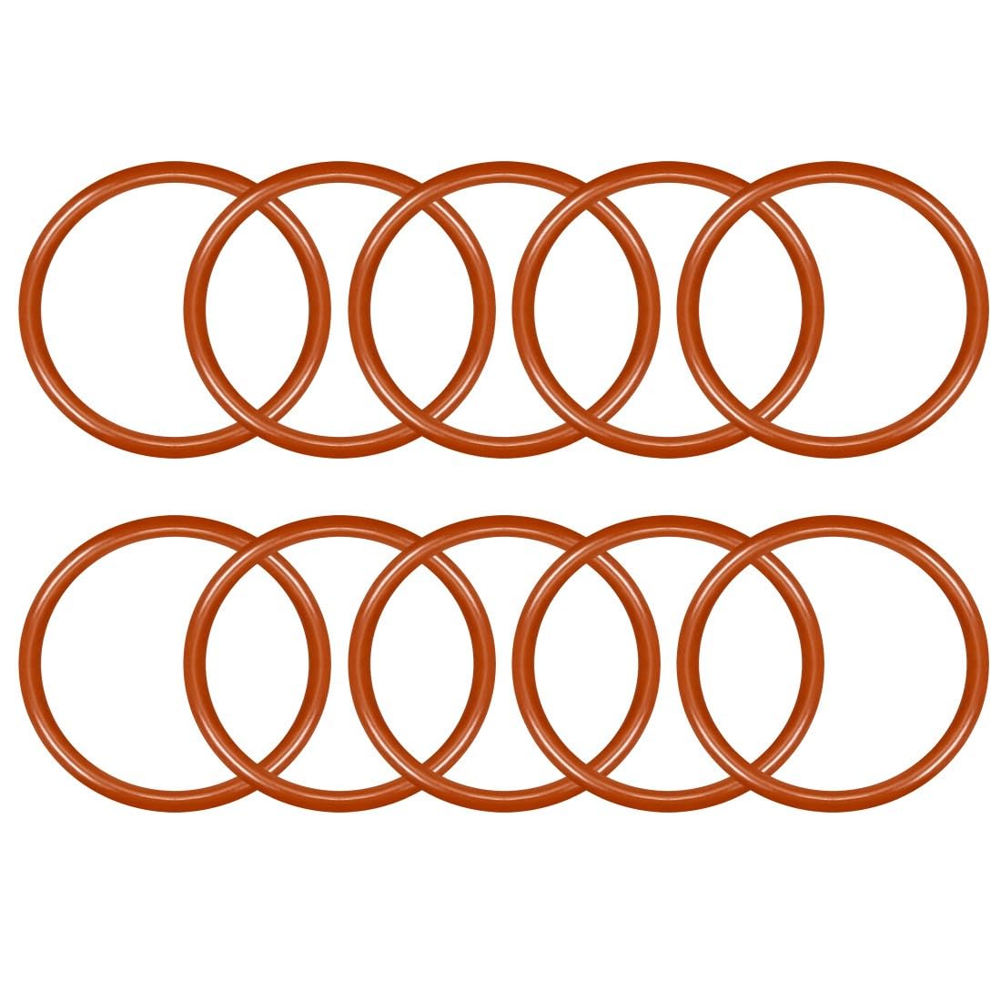 ya 13 9.15 baidi Silicone O-Ring 33mmx28.2mmx2.4mm VMQ Seal Rings Sealing Gasket Red 10PCS