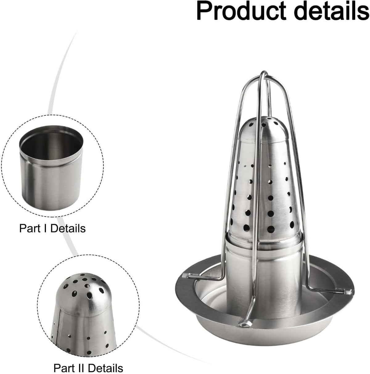 ya 14 9.20 baidi Stable and Evenly Cooked Chicken with Circular Beer Can Slot Stainless Steel-1