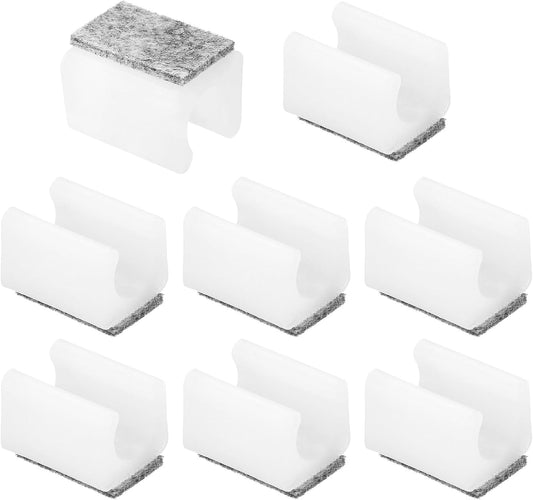 ya 26 10.21 baidi 8pcs U Chair Leg Caps, 14mm U Shaped Chair Leg Tangle, White Grey