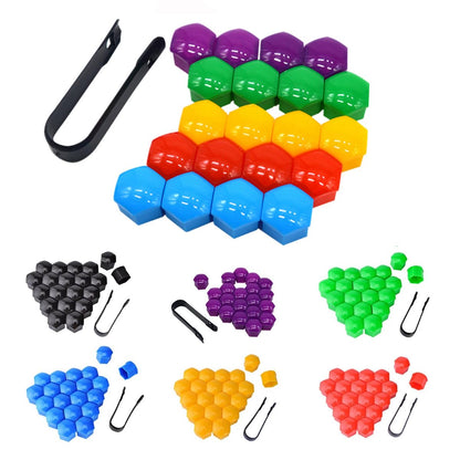 ya 10 9.16 baidi 20pcs 21mm Car Auto Wheel Nut Lug Cover Hub Screw Caps Bolt Rims Tire with Tool