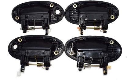 ya 2 8.15 4-Piece Set Black Exterior Door Handle FL FR RL RR for Hyundai for Elantra 1996-2000