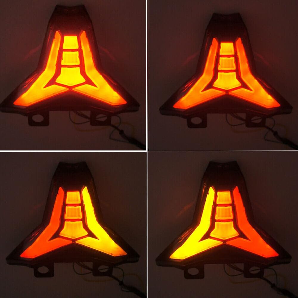ya 4 8.24 baidi for Kawasaki Ninja ZX6R 2019-2022 Integrated LED Tail Light Brake Turn Signal